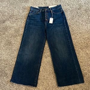 Marine Layer Wide Leg Crop Jeans size 29 High Waisted Wide Leg